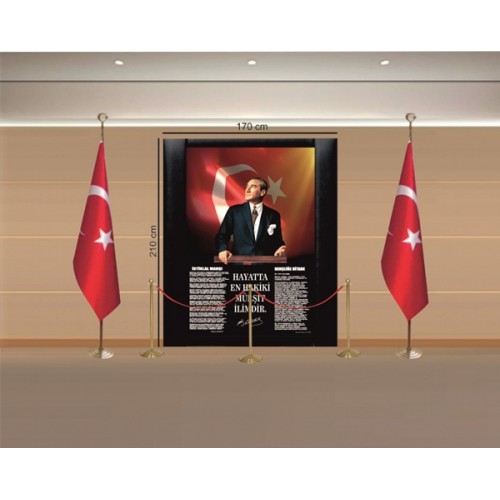 Atatürk Köşesi MDF Çerçeveli Atatürk Köşesi MDF Çerçeveli