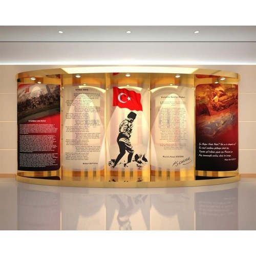 Atatürk Köşesi Paslanmaz 450 cm