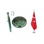Krom Kaplama Makam Bayrak Direği ve Türk Bayrağı