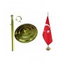 Pirinç Kaplama Makam Bayrak Direği ve Türk Bayrağı